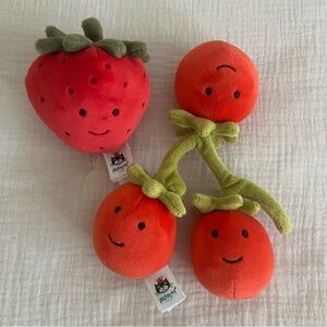 Jellycat strawberry and tomatoes